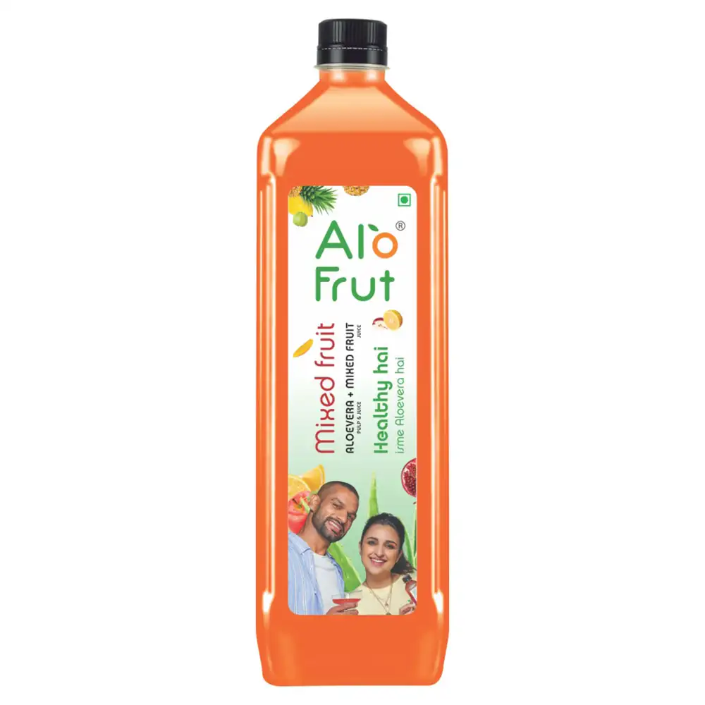 Alo Frut Mixed Fruit Aloevera Juice,  1 L  Mixed Fruit (Pack of 12)