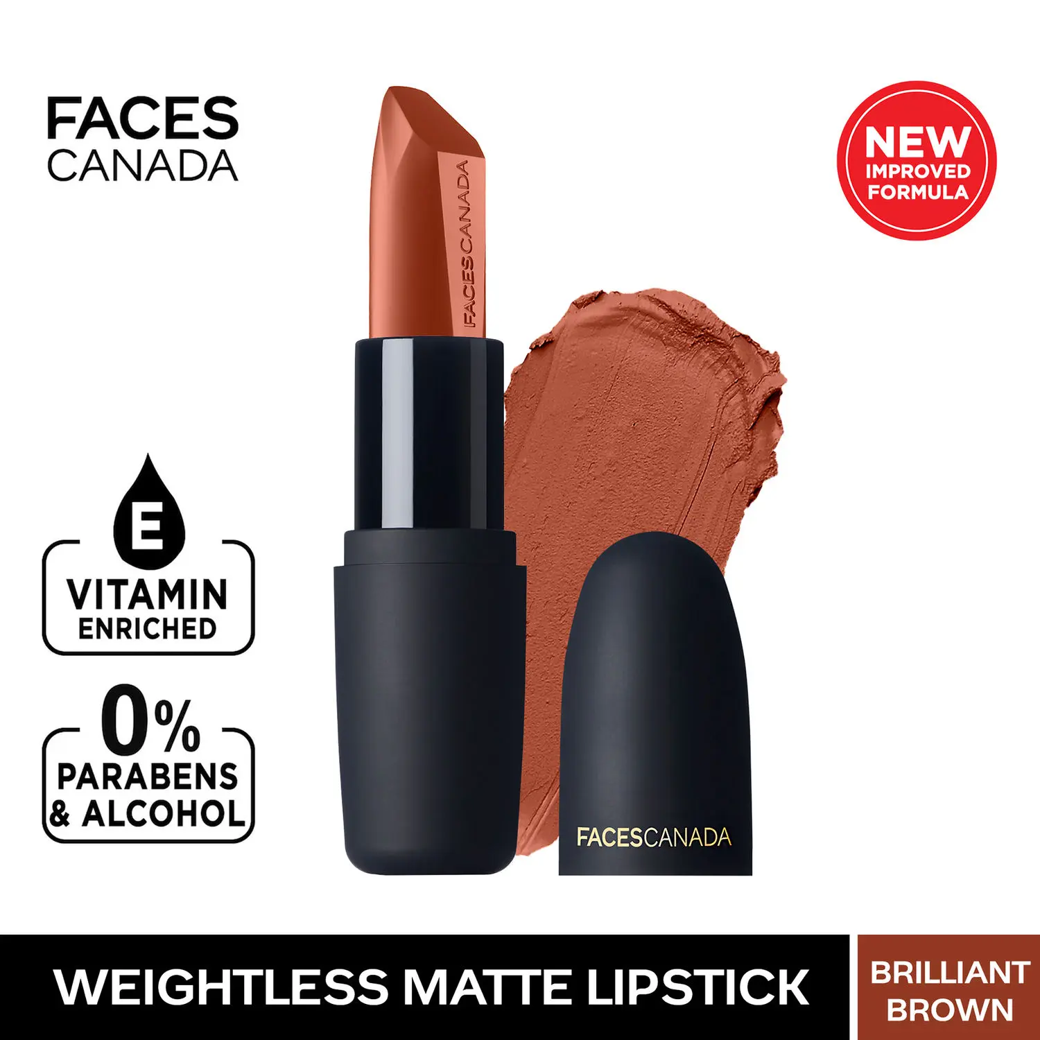 Faces Canada Weightless Matte Finish Lipstick Brilliant Brown P04 (4.5 g)