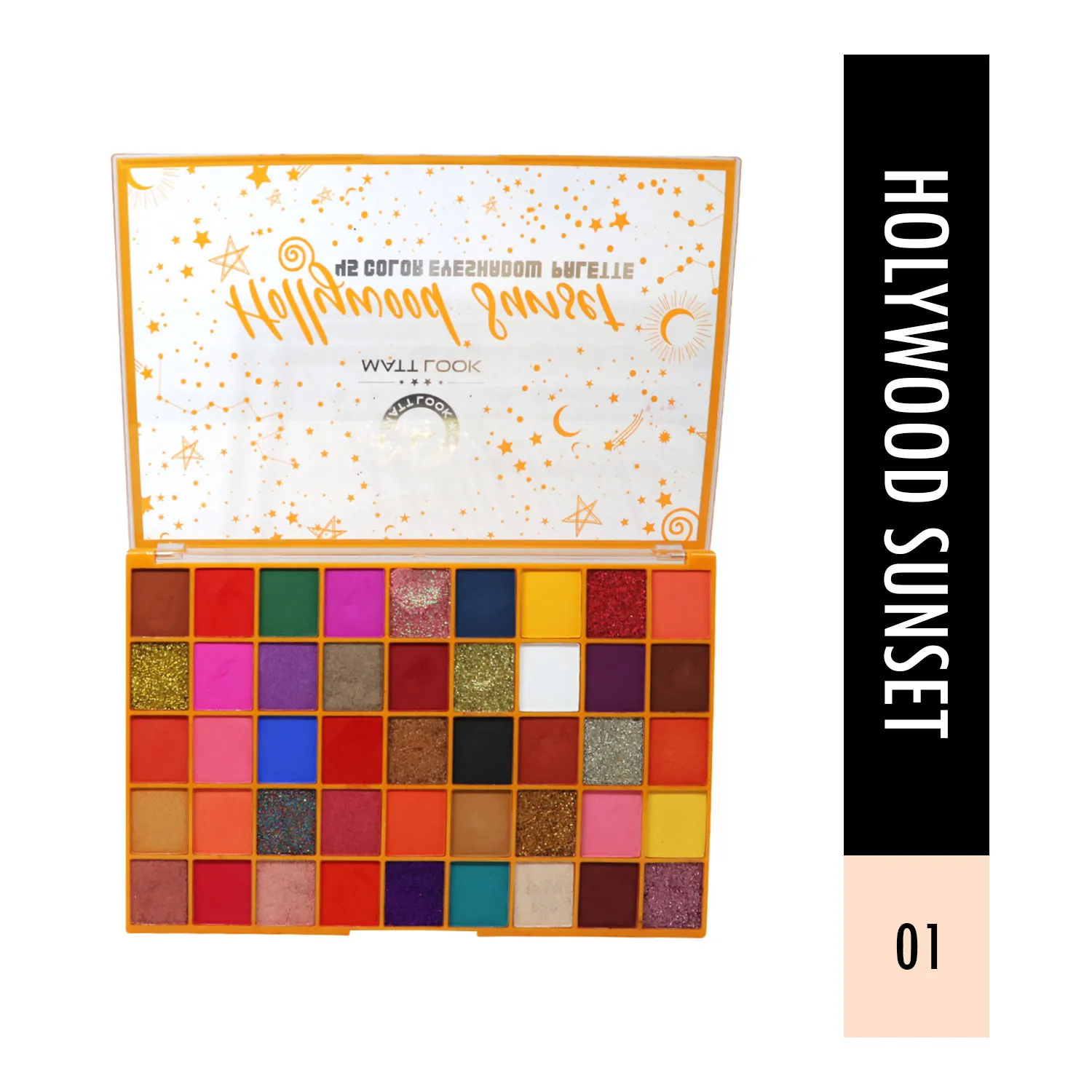 Matt look Hollywood Sunset 45 Colour Eyeshadow Palette - Multicolor 01