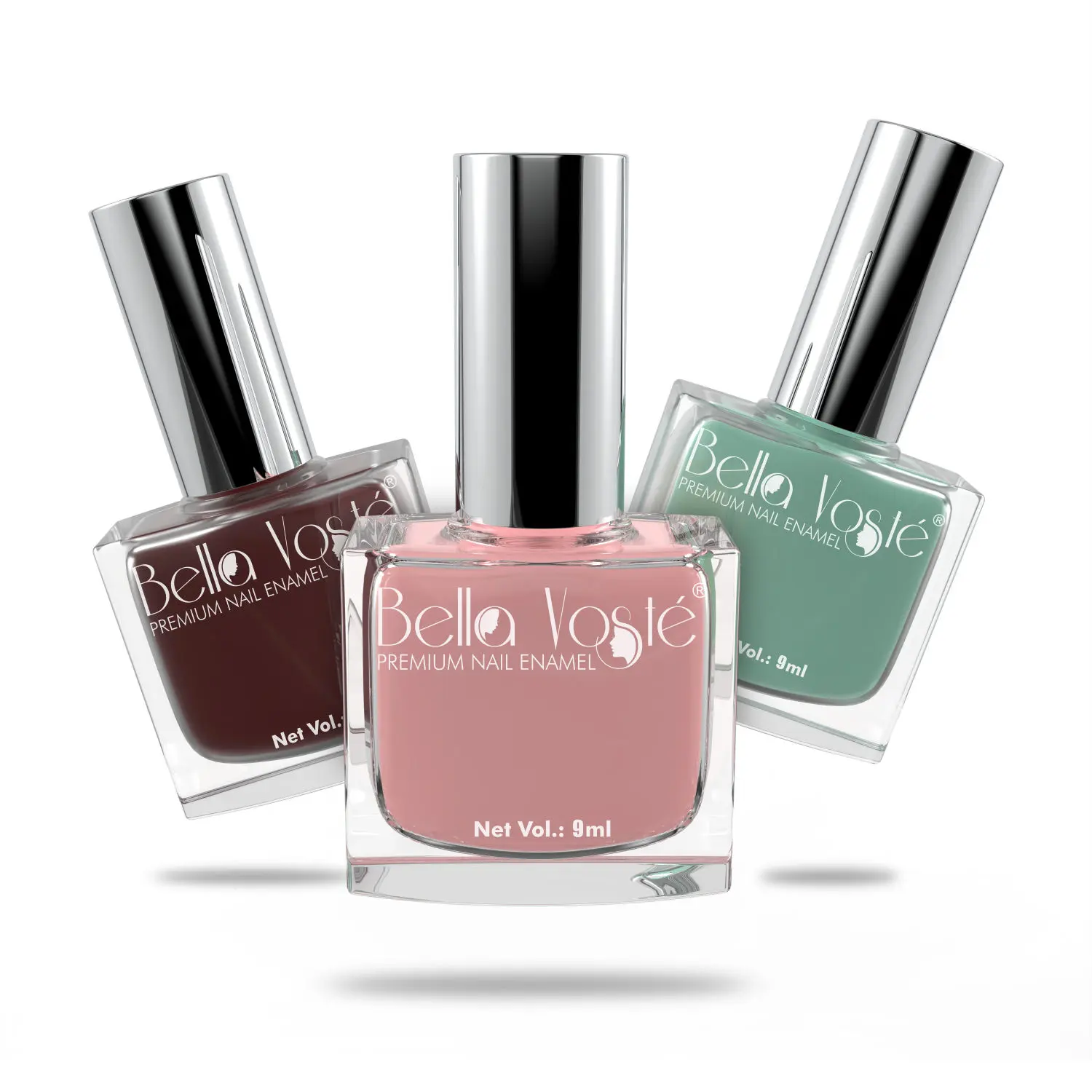 Bella Voste Nail Polish 3-in-1 Nail Combo | Quick Drying | Chip Resistant | Non- Yellowing | Approved Colors | Cruelty Free |