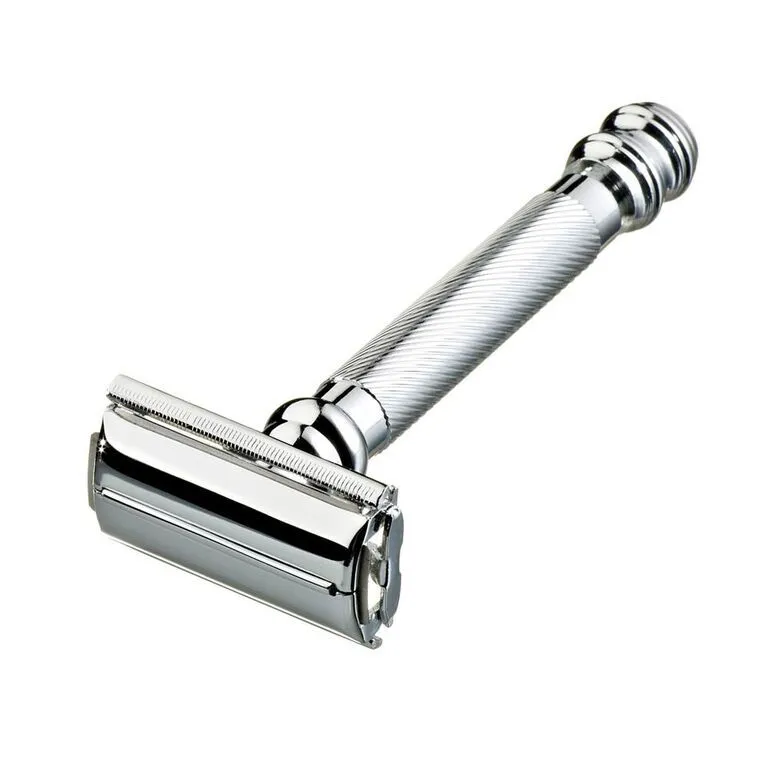 Kent KDSR2 Premium Chrome Body Spiral Twist-To-Open Razor