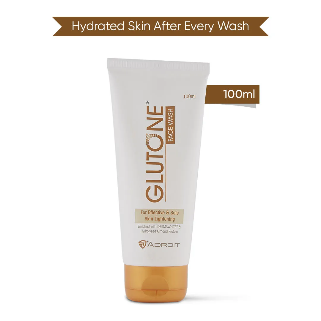 Glutone Face Wash With Dermawhite And Hydrolysed Almonds For Brighter & Radiant Skin