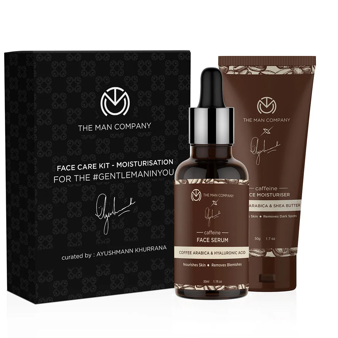 The Man Company Caffeine Moisturising Face Care Kit (Face Serum + Moisturiser)