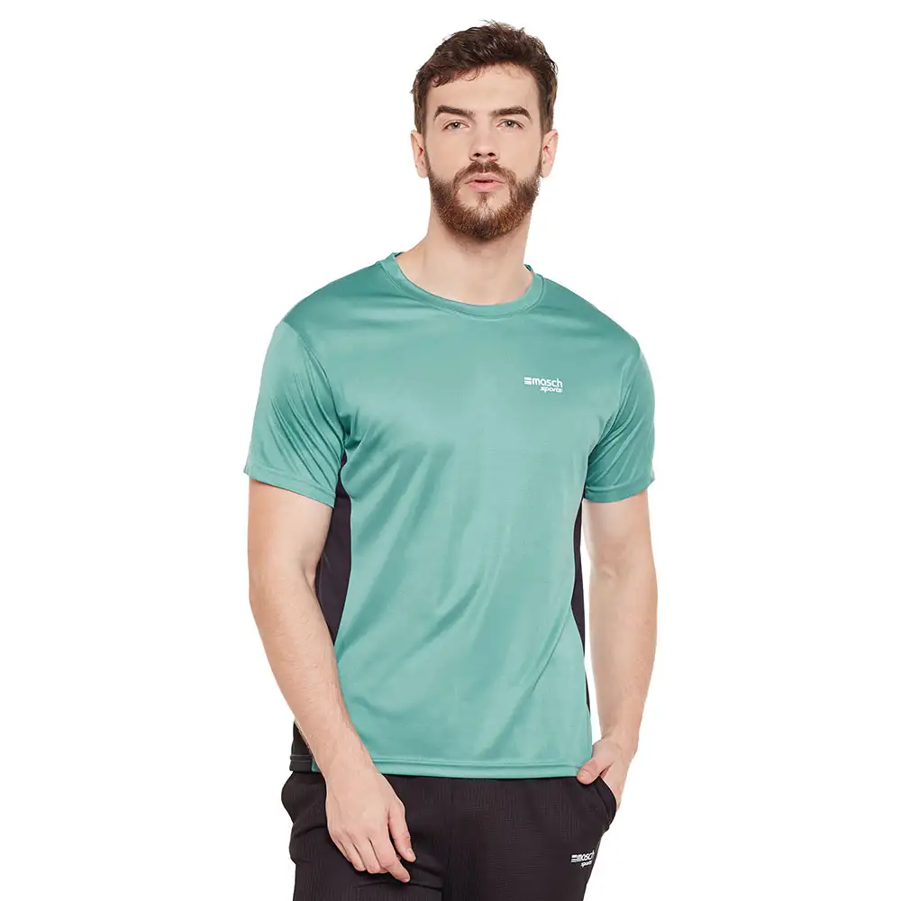 Masch Sports Mens Regular Fit Polyester Active T Shirt (MSTS1017 HSCS SPJG),  Jade Green  Medium