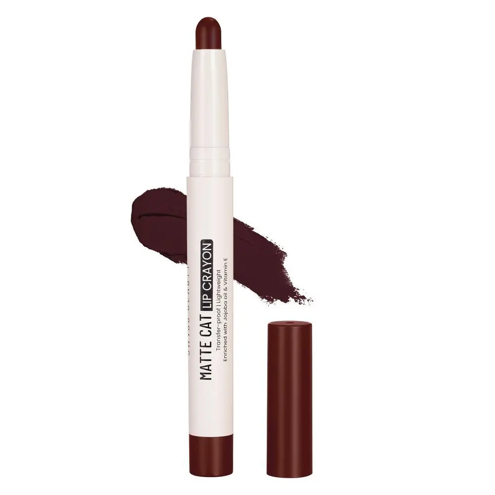 Swiss Beauty Non-Transfer Matte Cat Lip Crayon | Water-Resistant | Long-Lasting 8 Hours Stay | Retractable Lip Crayon |Lighweight|Shade 26 Wine Berry 1.5 gm