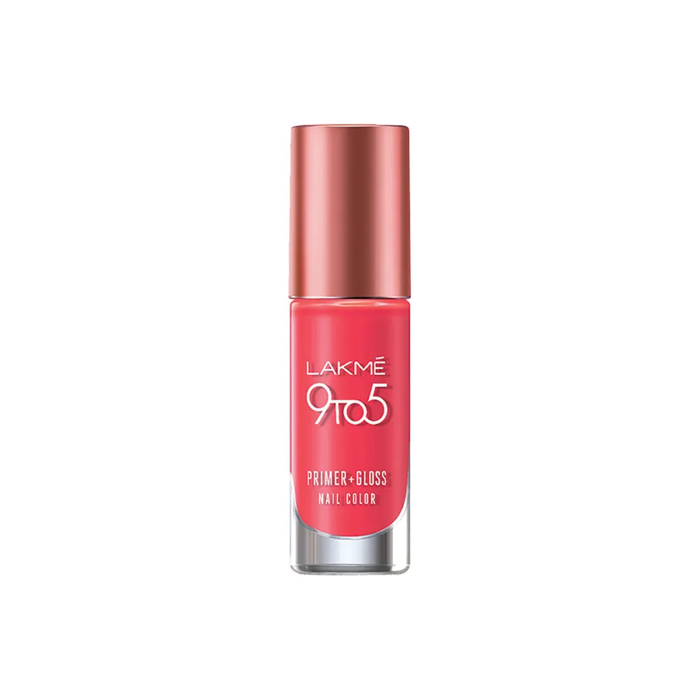 Lakme 9 to 5 Primer + Gloss Nail Color - Blush Punch