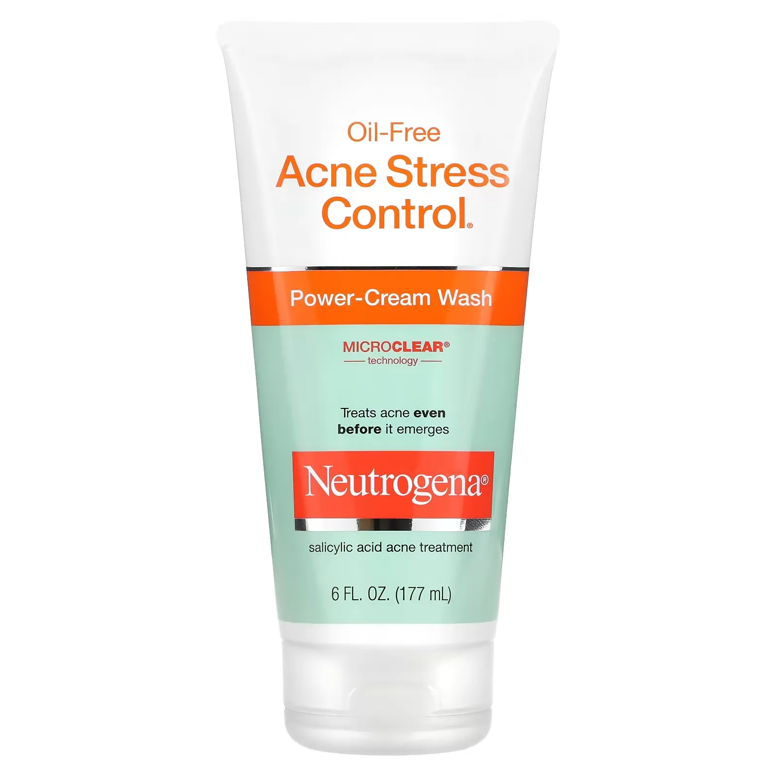 Oil-Free Acne Stress Control, Power-Cream Wash, 6 fl oz (177 ml)