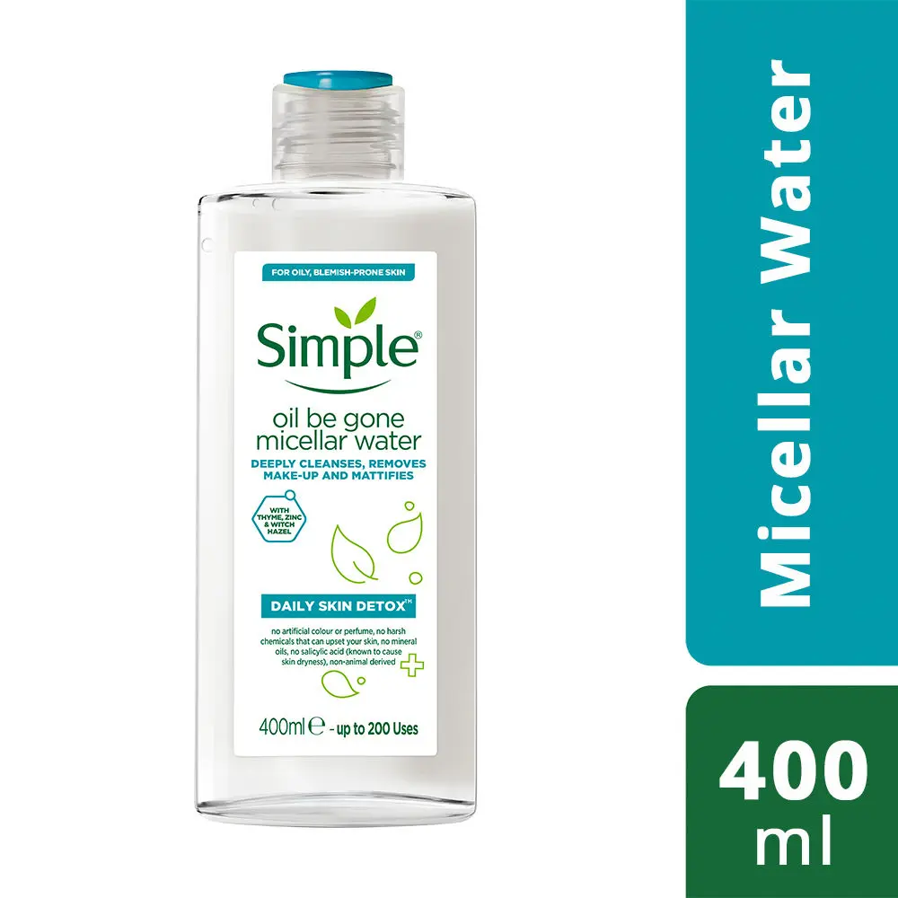 Simple Daily Skin Detox Oil Be Gone Micellar Water 400 ml (G)