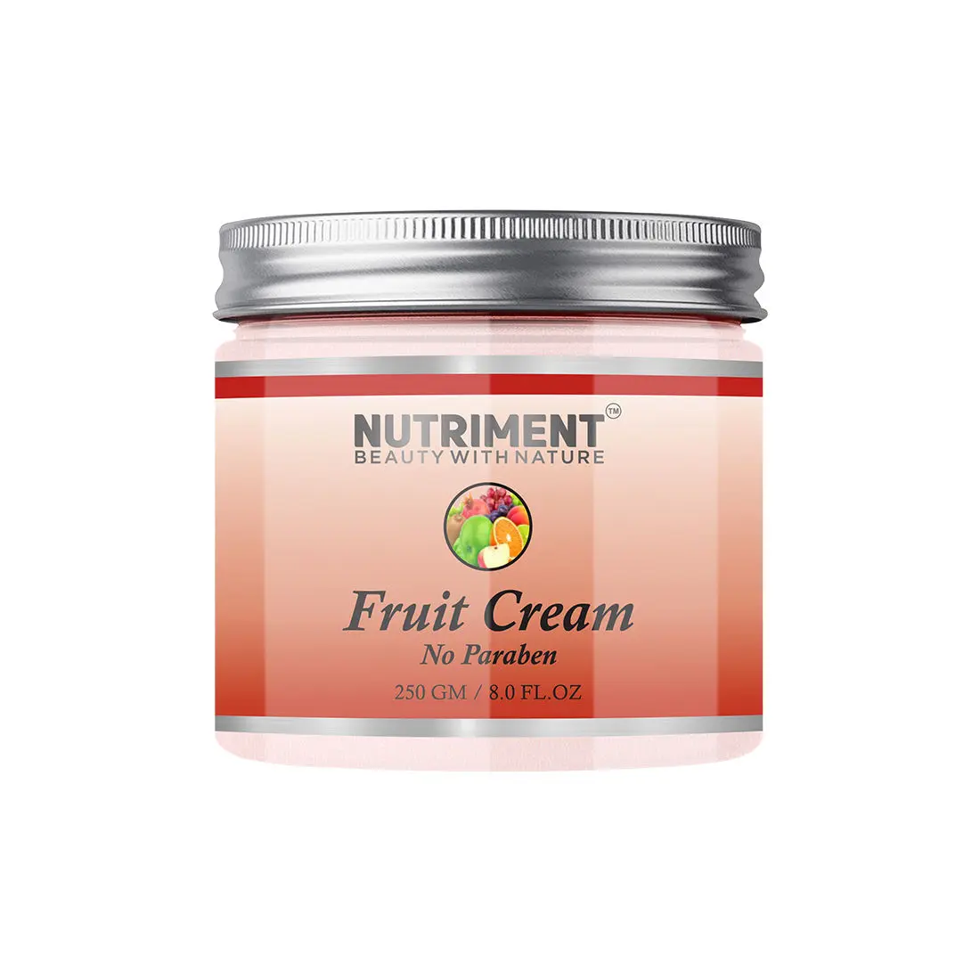 Nutriment Fruit Cream for Moisturizing Glowing Skin, Paraban Free 250gram Suitable for all skin types