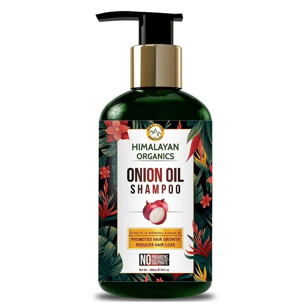 Himalayan Organics Onion Oil Shampoo,  300 ml  Promotes Hair Growth Reduces Hair Loss