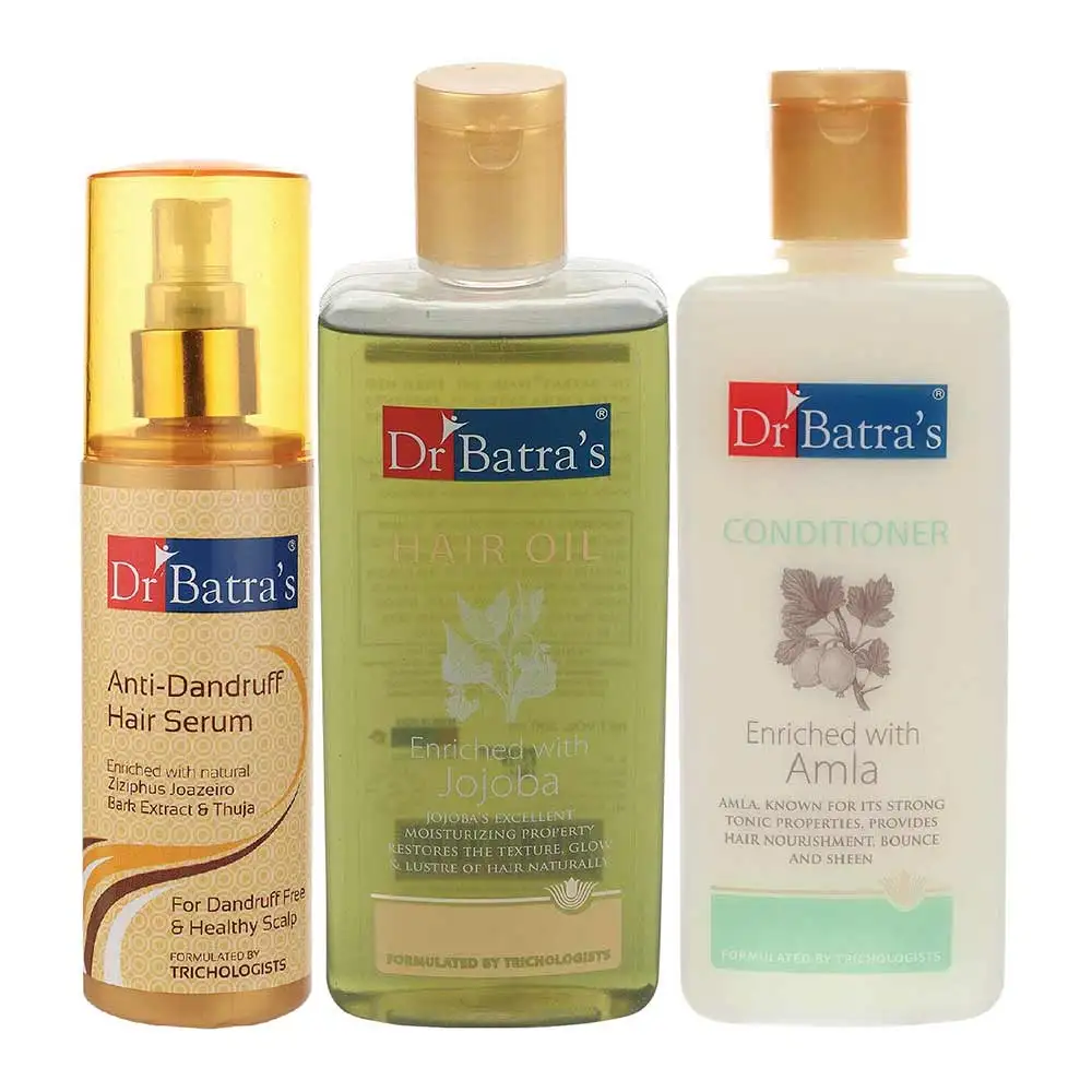 Dr Batra's Anti Dandruff Hair Serum, Conditioner - 200 ml & Hair Oil - 200 ml Combo,  3 Piece(s)/Pack  Hair Care