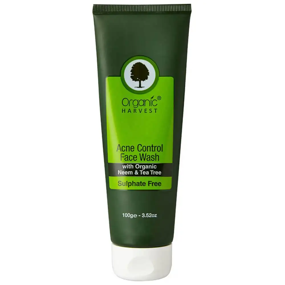 Organic Harvest Acne Control Face Wash (Sulphate Free),  100 g  All Skin Types