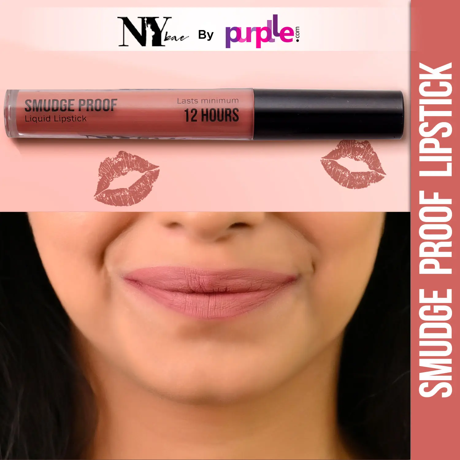 NY Bae Smudge Proof Liquid Lipstick | Long Lasting | Super Pigmented | Nude Pink Lipstick | Matte Finish - Mauve Magic 04 (2.5 ml)