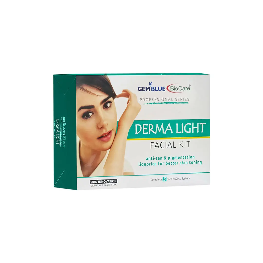 Gemblue Biocare Derma Light Facial Kit for Anti-Tan & Pigmentation Liquorice for Bettter Skin Toning, 400gm