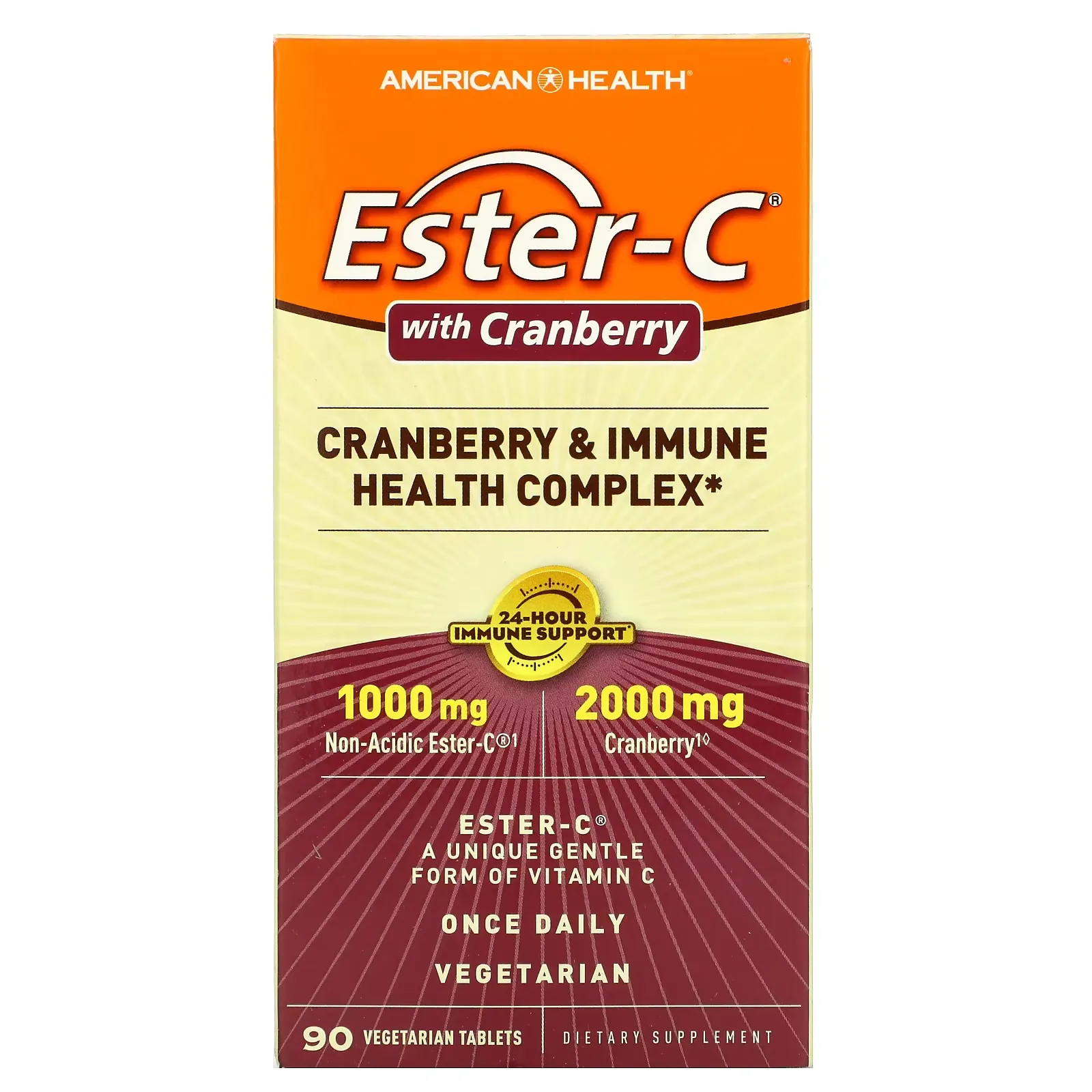 Ester-C with Cranberry, 90 Vegetarian Tablets