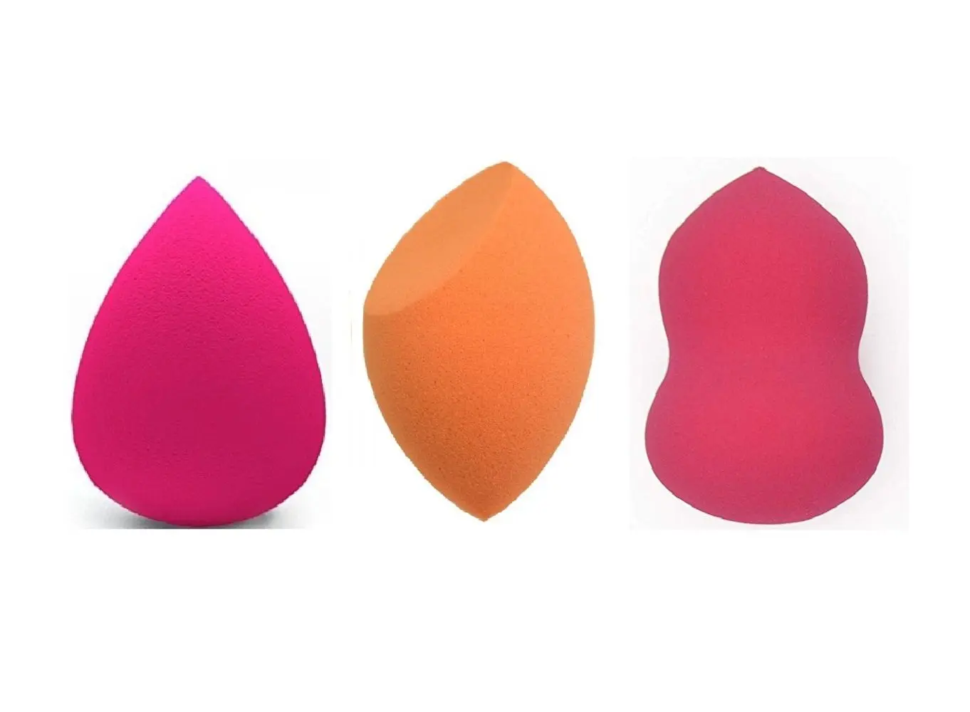 AYA Make Up Puff Sponge Makeup Foundation Sponge (Color May Vary) - Pack of 3