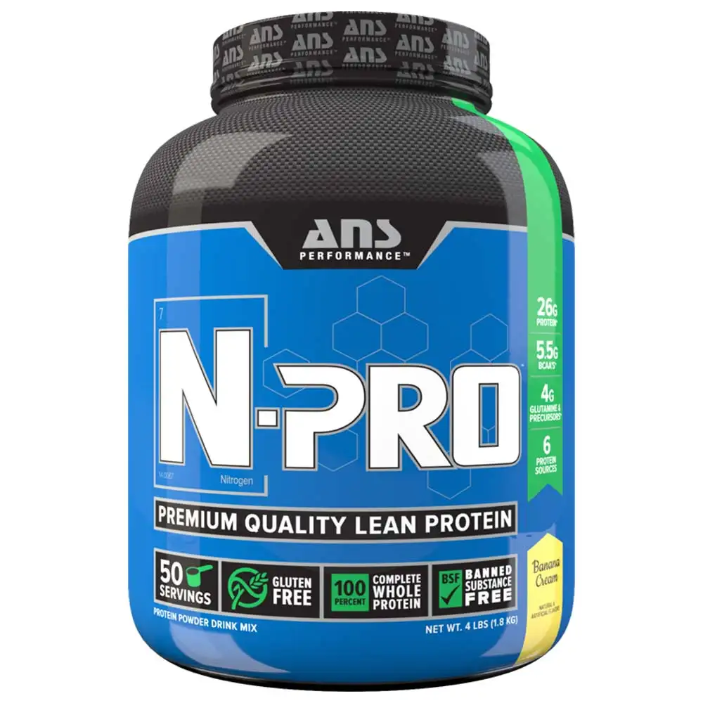 ANS Performance N PRO Premium Qulaity Lean Protein,  4 lb  Banana Cream