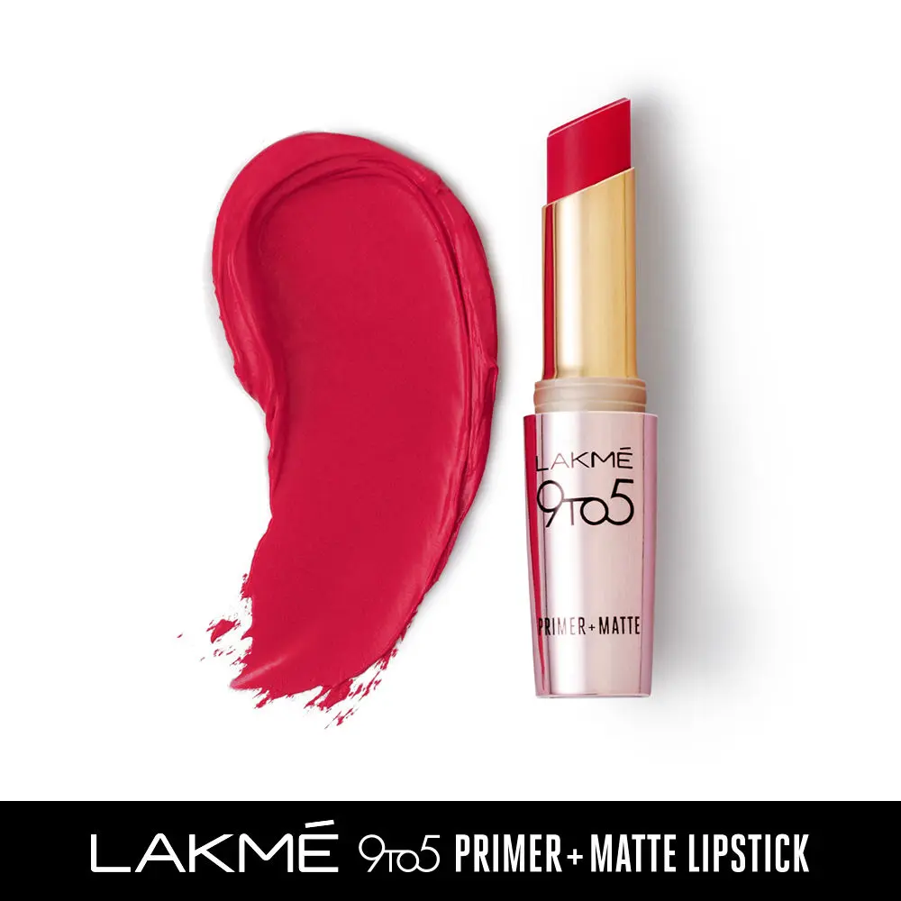 Lakme 9TO5 Primer + Matte Lip Color Iconic Red 3.6 g