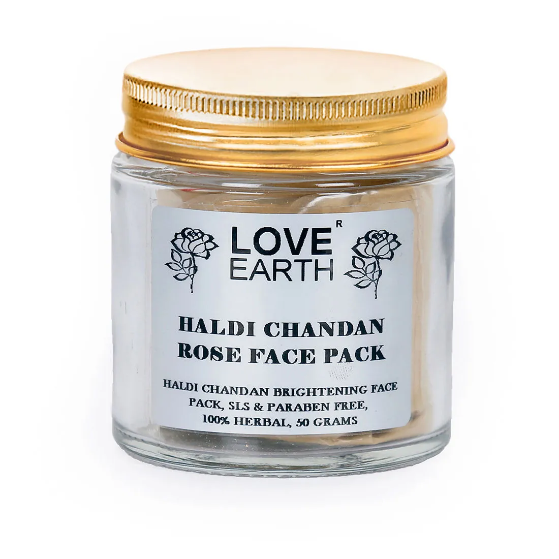 Love Earth Haldi Chandan Rose Face Pack with Amba Haldi & Chandan for Face & Body Paraben Free