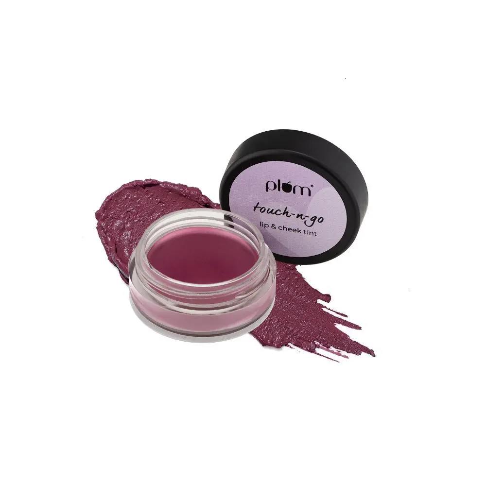 Plum Touch-N-Go Lip & Cheek Tint | Highly Pigmented | Effortless Blending | 100% Vegan & Cruelty-Free | D-Wine - 125 (Berry Wine)