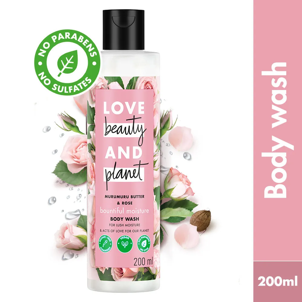 Love Beauty & Planet Natural Murumuru Butter And Rose Sulfate Free Body Wash