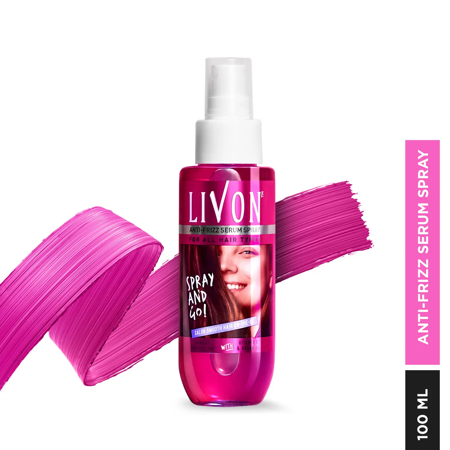 Livon Hair Serum Spray for Women & Men, Smooth, Frizz free & Glossy Hair on the go, 100 ml