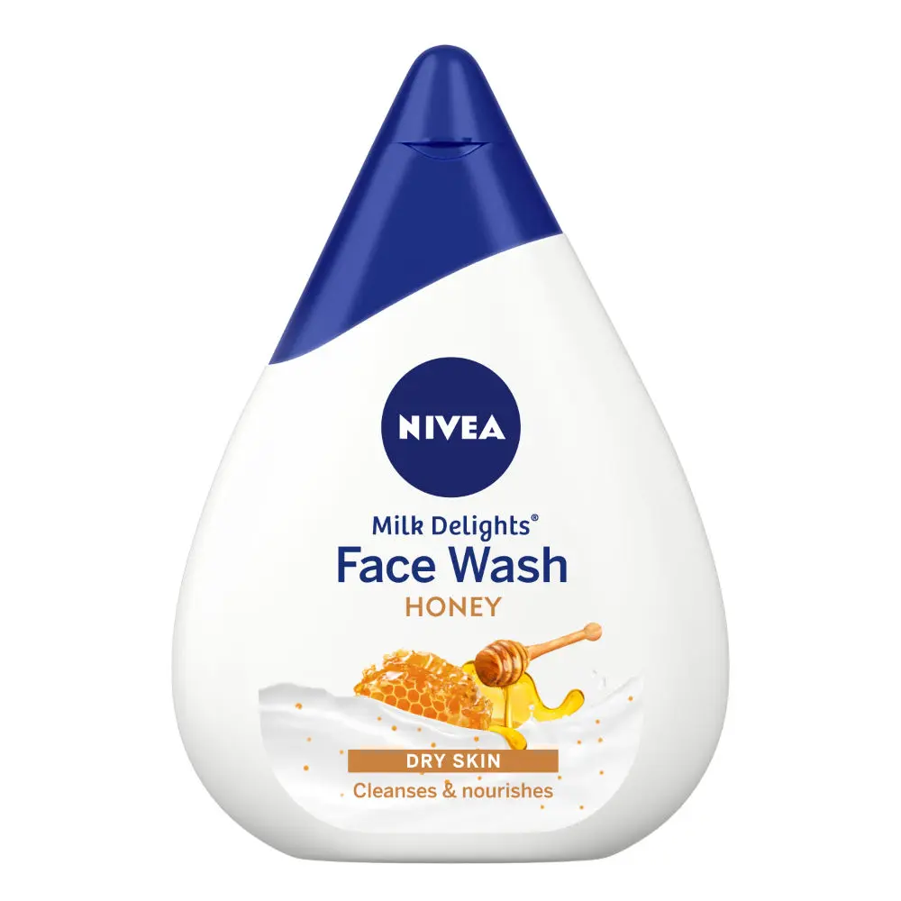 NIVEA Face Wash Milk Delights Moisturizing Honey Dry Skin 100ml