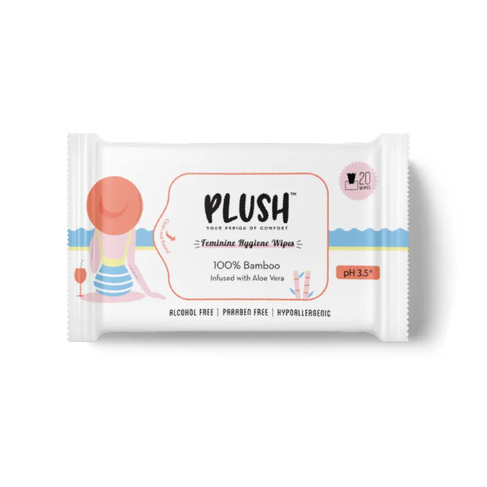 Plush Feminine Hygiene Wipes - 20Pcs