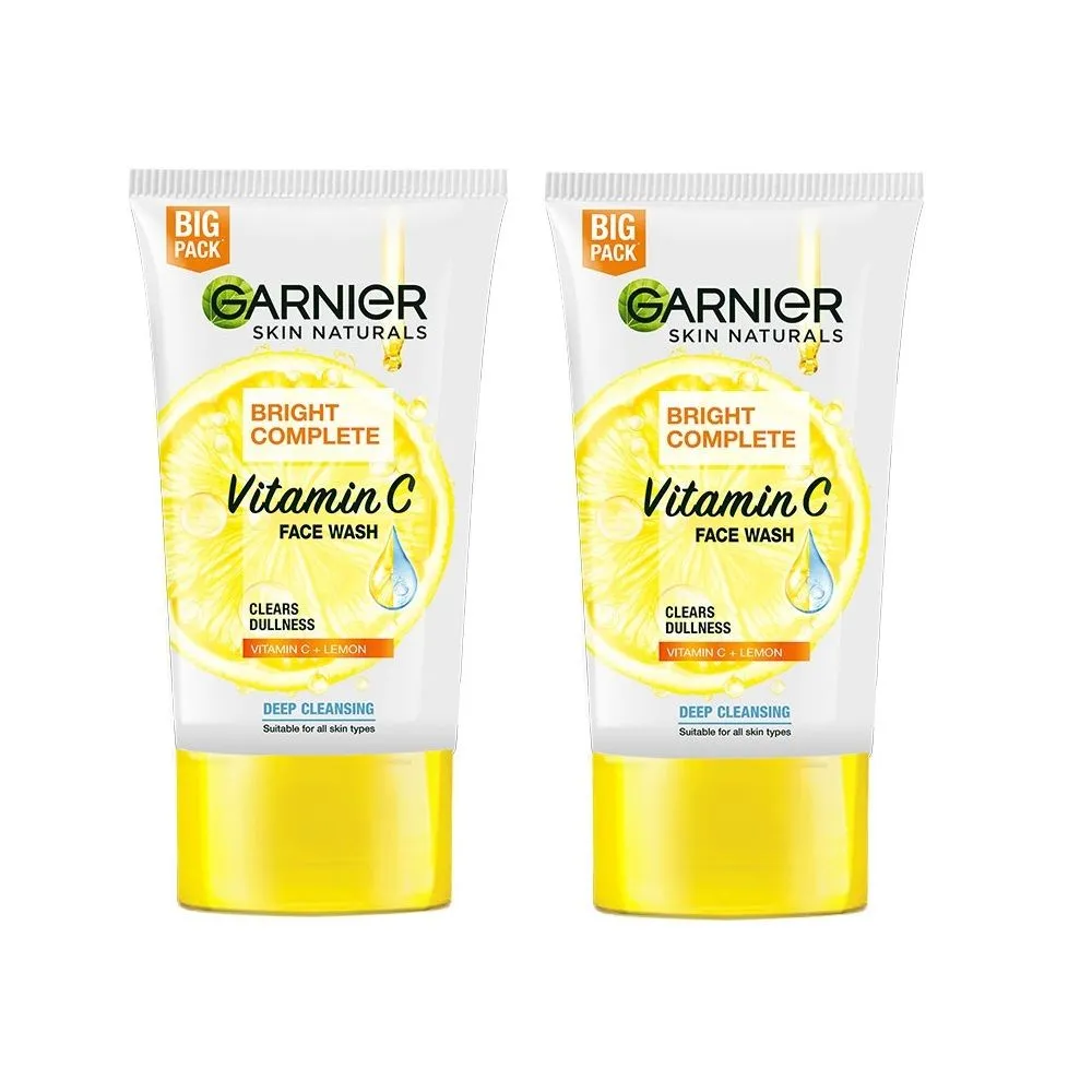 Garnier Bright Complete Brightening Face Wash (Pack of 2)(150gm Each)