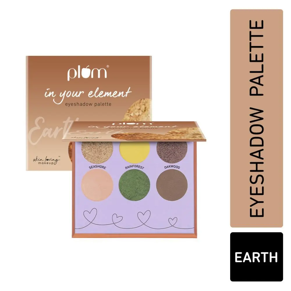 Plum In Your Element Eyeshadow Palette | Super Pigmented | Easy to Blend | 6-in-1 Palette | 03 Earth