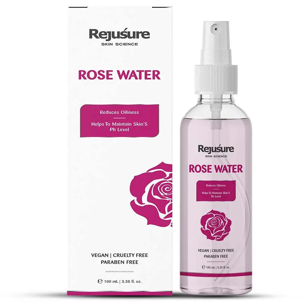 Rejusure Rose Water Face Toner,  100 ml  for All Skin Types