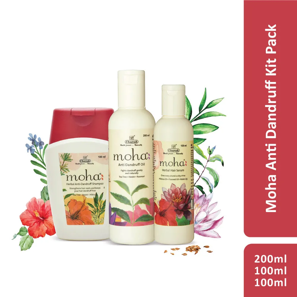 Moha Anti Dandruff Kit Pack - Oil+ Serum Shampoo