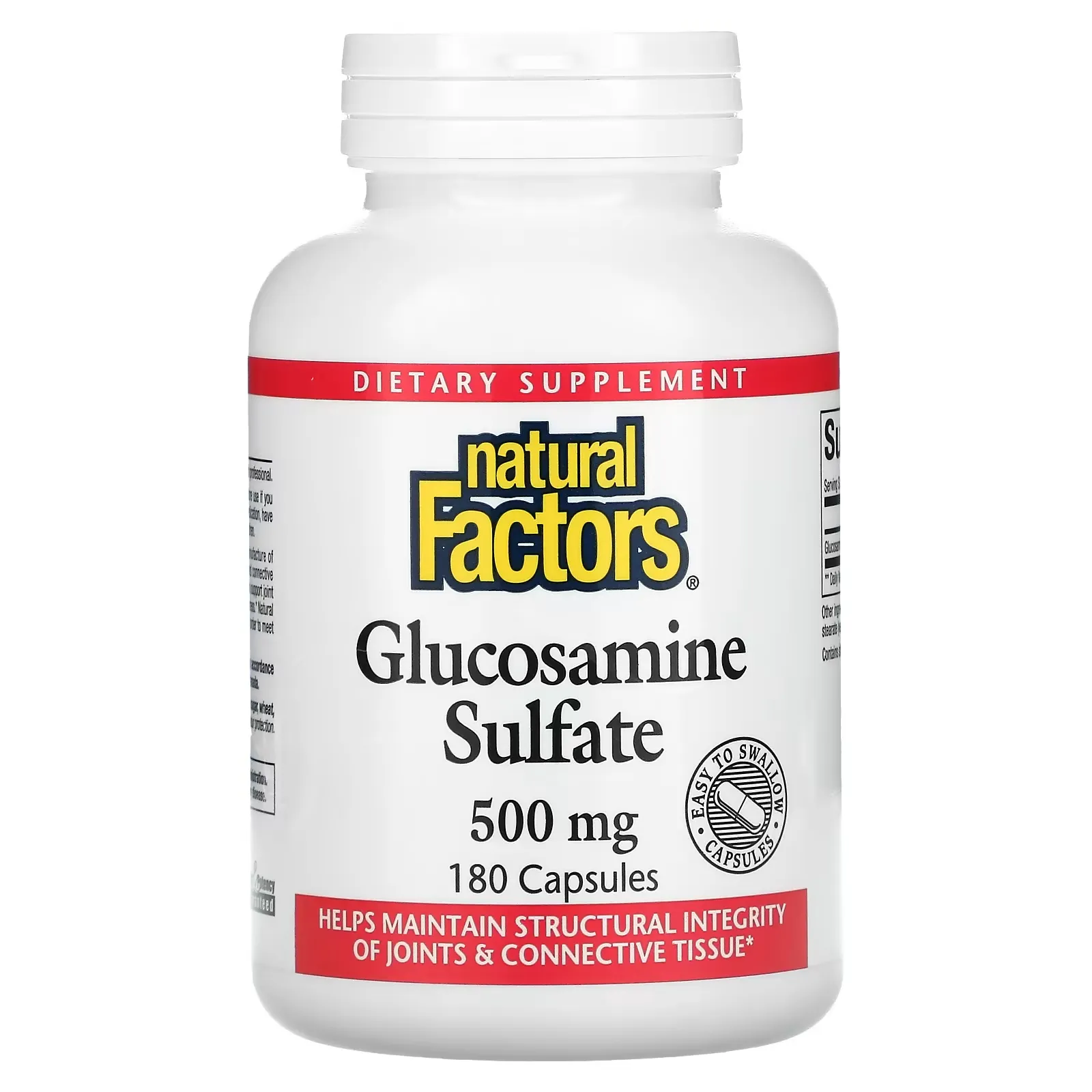 Glucosamine Sulfate, 500 mg, 180 Capsules