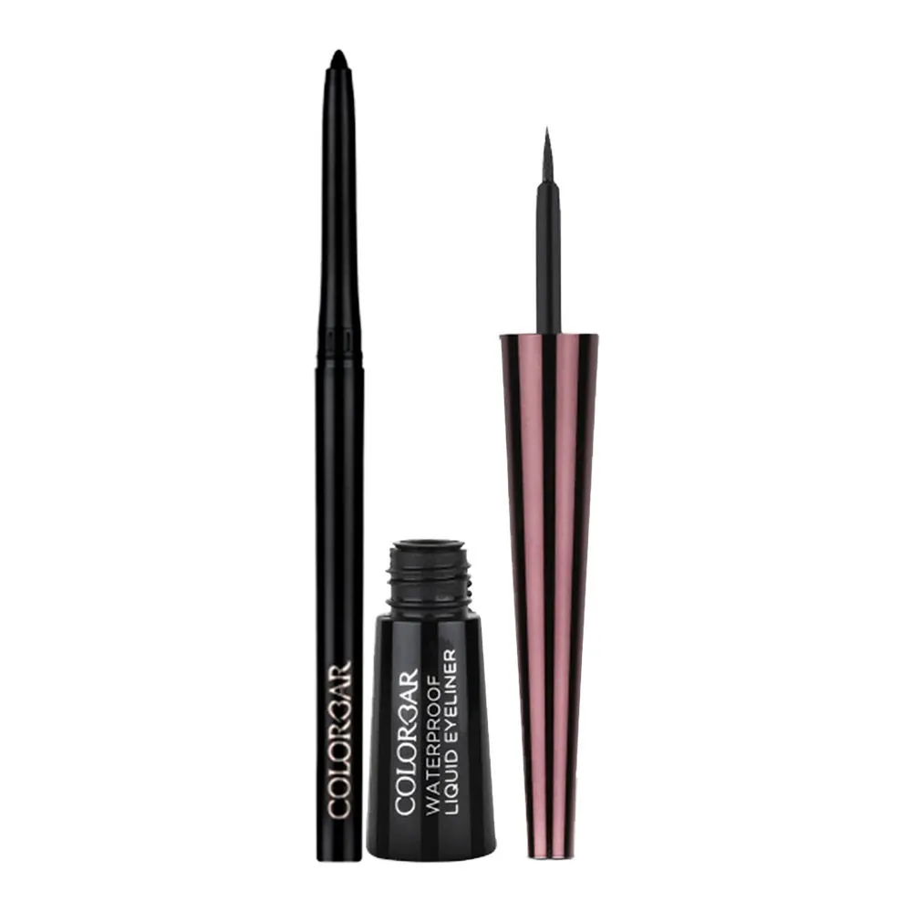 Colorbar Waterproof Liquid Eyeliner & Intensely Rich Kajal Combo