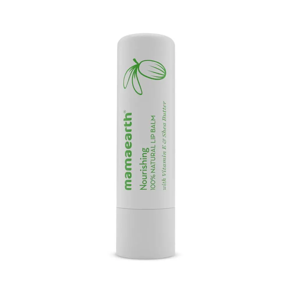 Mamaearth Nourishing 100% Natural Lip Balm with Vitamin E and Shea Butter - 4 g