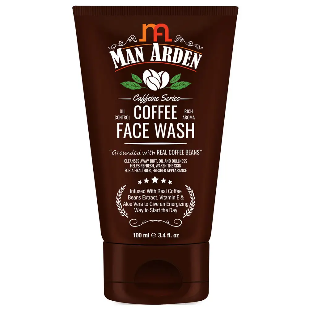 Man Arden Recharge Coffee Face Wash,  100 ml  Cleanses Away Dirt, Oil and Dullness