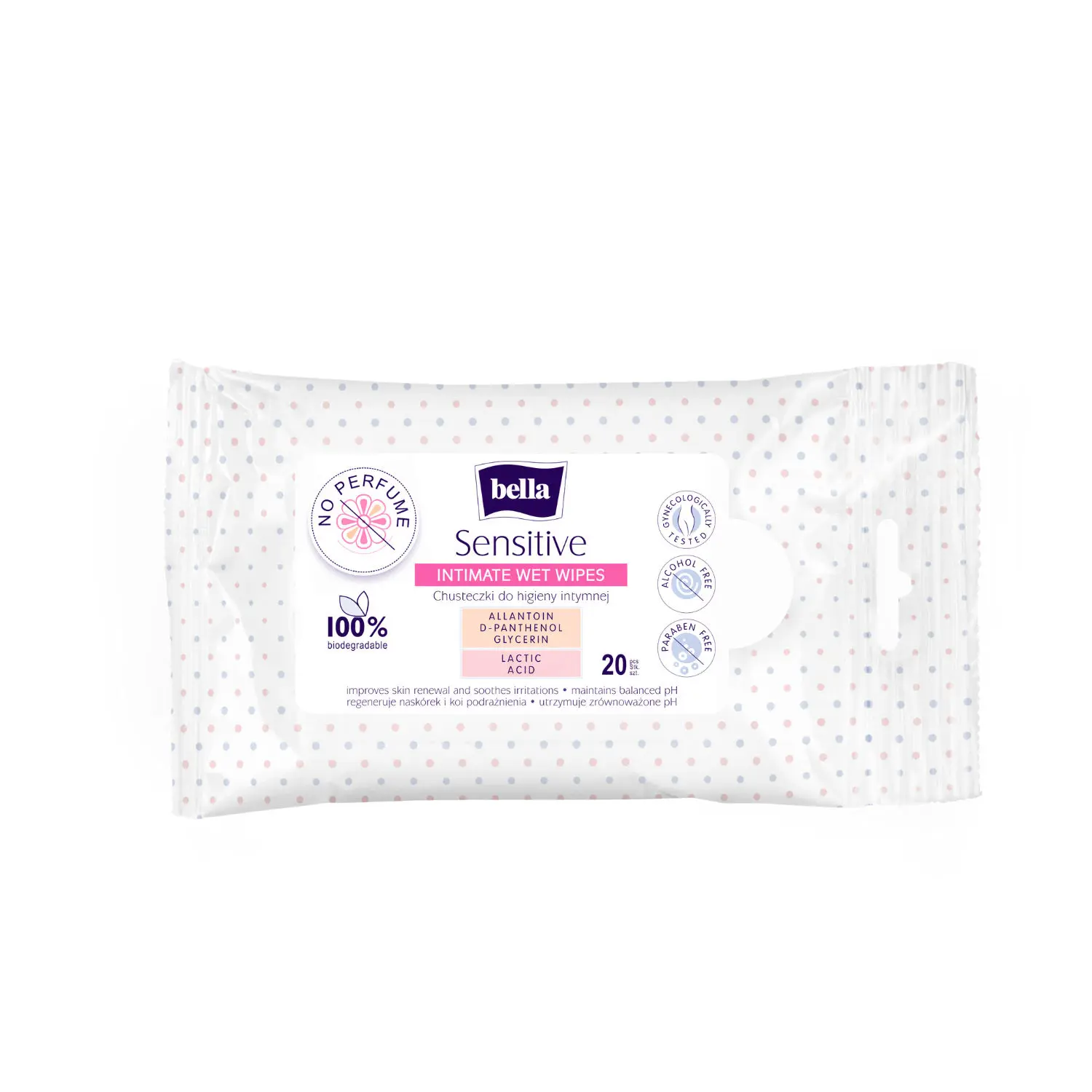 Bella Sensitive Intimate Wet Wipes (20 Pcs)