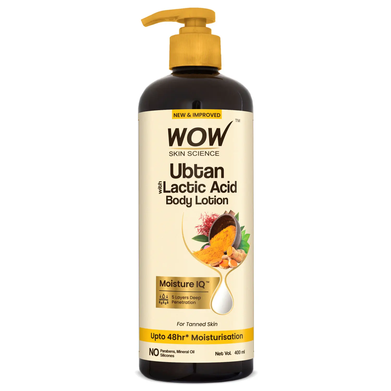 WOW Skin Science Ubtan Body Lotion For Medium Hydration - Dull & Dry Skin - 400 ml