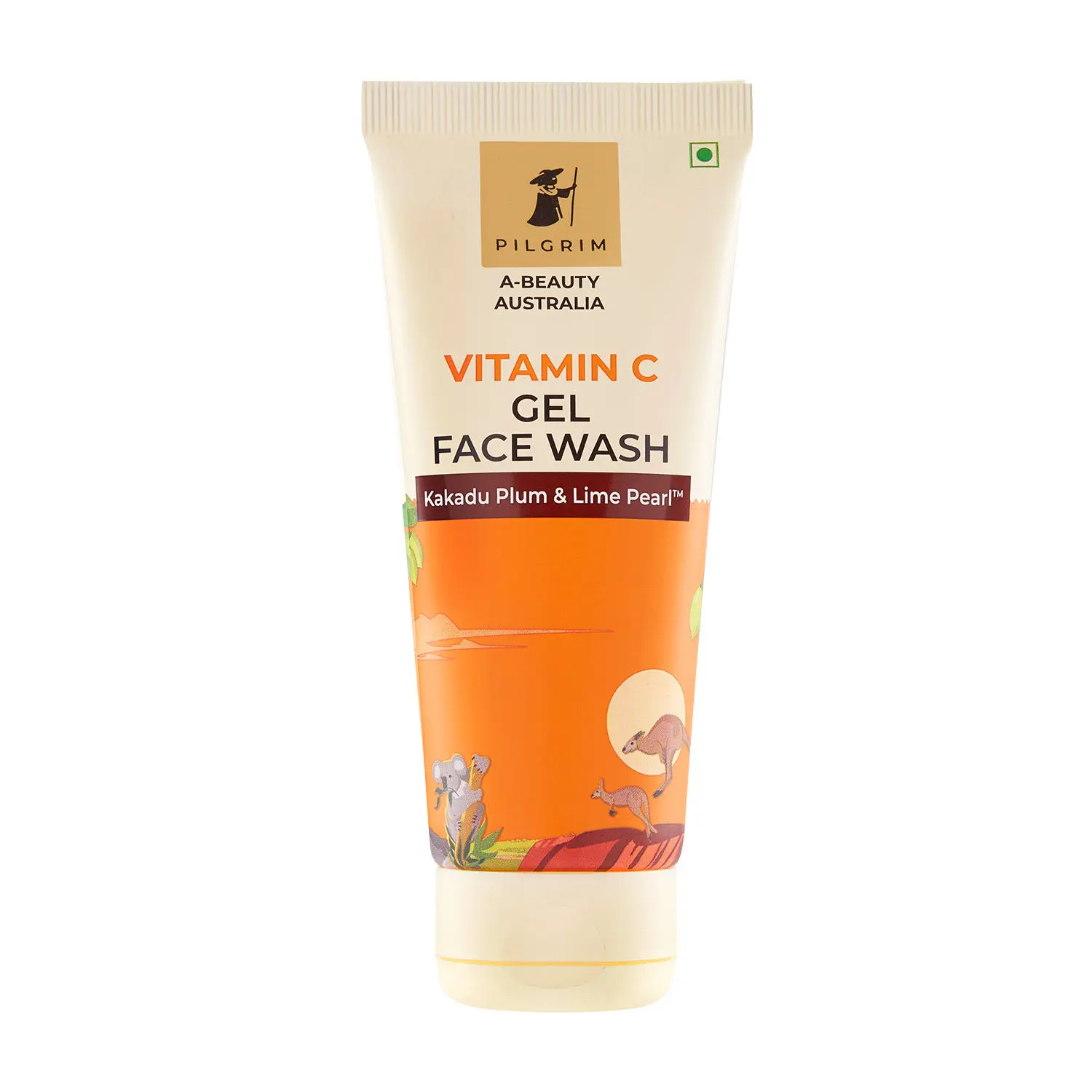 Pilgrim Vitamin C Gel Face Wash With Kakadu Plum & Lime Pearl | For All Skin Types | Discover Fresh Glowing Skin For An Even Skin Tone | Gentle Exfoliating & Non Drying Face Wash | Dermatolagically Tested | For Men & Women (100 ml)