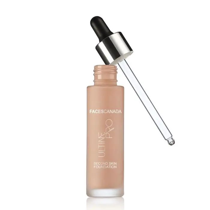 Faces Canada Second Skin Serum Foundation | SPF 15 | Ultra Light Weight |Marine Algae Extract enriched | Natural Matte Finish |HD Flawless Radiance | Shade - Natural 30ml