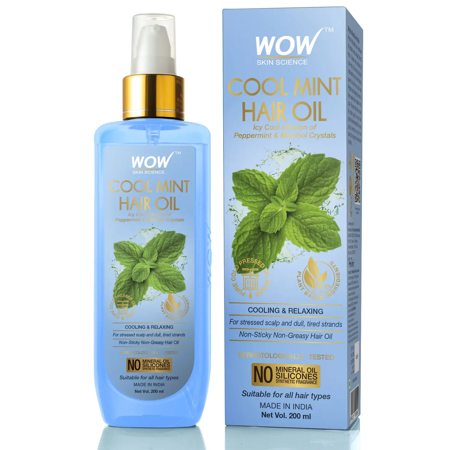 WOW Skin Science Cool Mint Hair Oil - 200mL