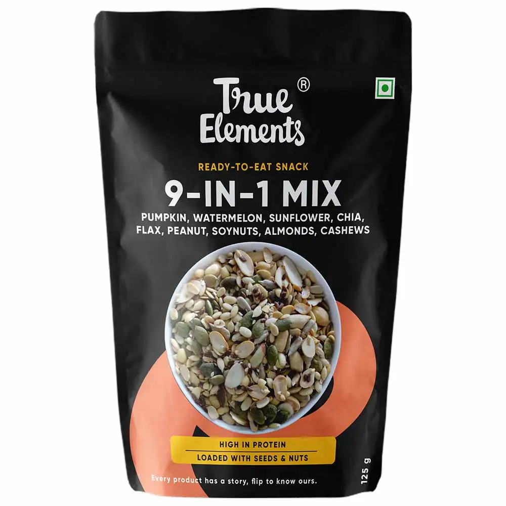 True Elements 9-in-1 Snack Mix,  Unflavoured  125 g