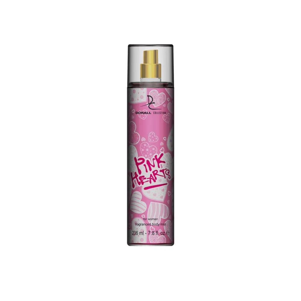 Dorall Collection Pink Hearts Fragrance Body Mist For Women