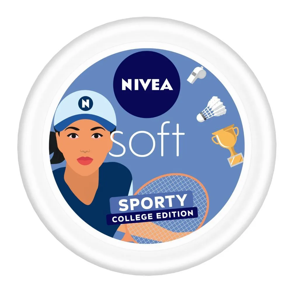 Nivea Soft Moisturizer For Face- Hand & Body- Non Greasy Cream- Sporty College Edition