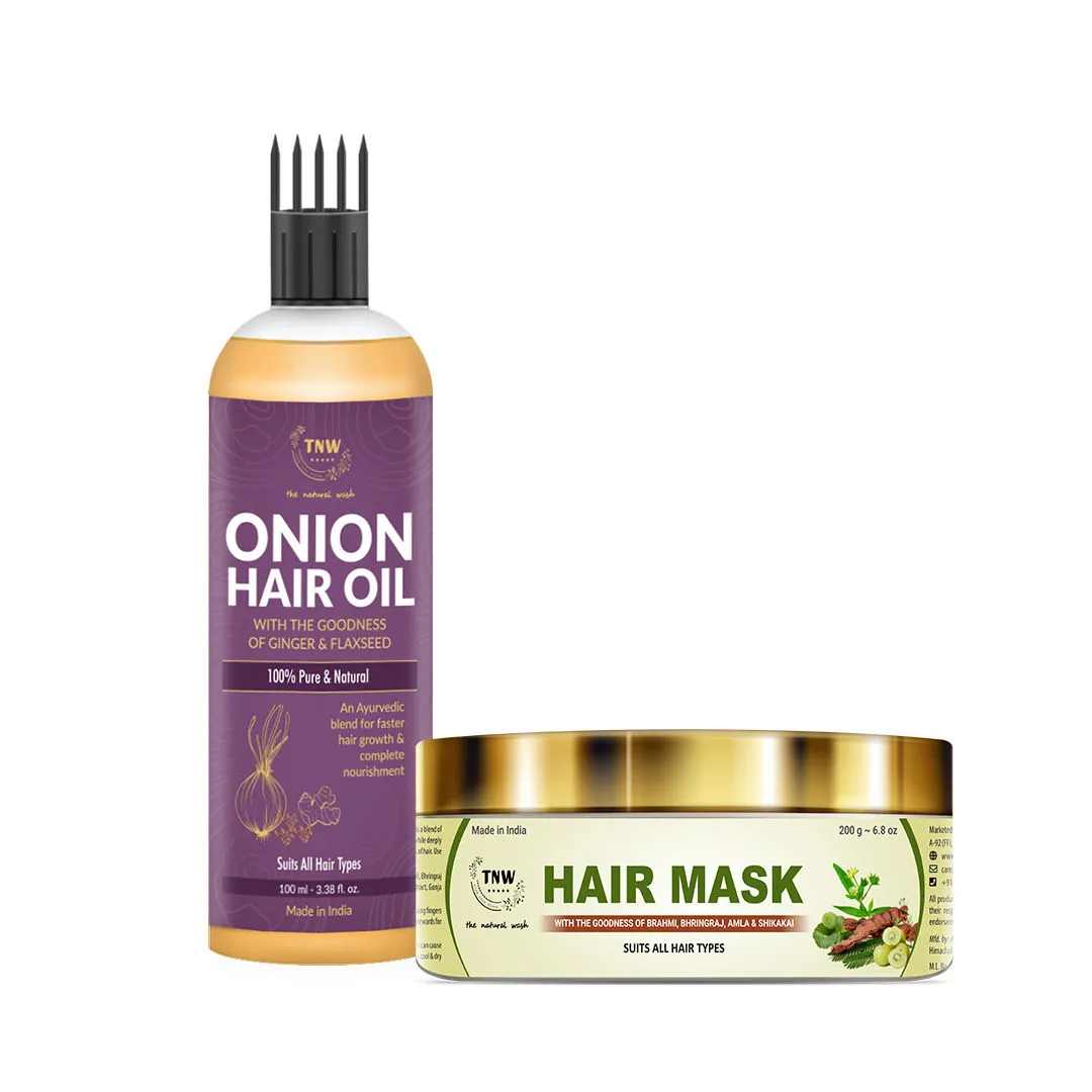 TNW The Natural Wash Onion Hair Oil For Hair Growth & Amla Hair Mask