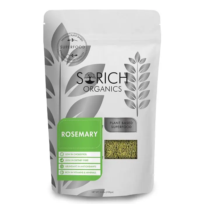 Sorich Organics Dried Rosemary Leaves - Pure Herb - 100 g