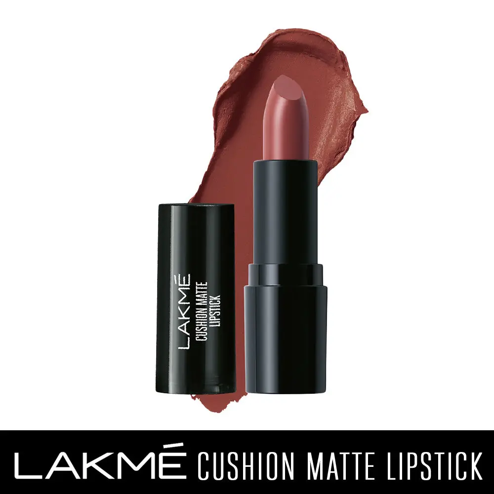 Lakme Cushion Matte Lipstick, Nude Toast (4.5 g)