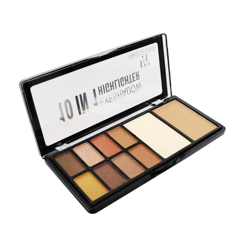 Half N Half 10 In 1 Eyeshadow & Highlighter Makeup Kit Multicolor Palette-04