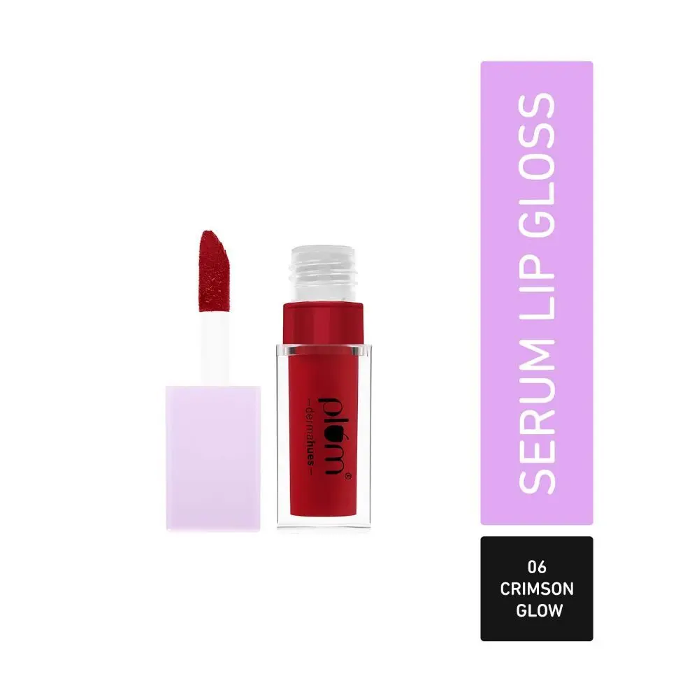 Plum Keep It Glossy Serum Lip Gloss | Luminous Finish | Highly Pigmented | 06 Crimson Glow