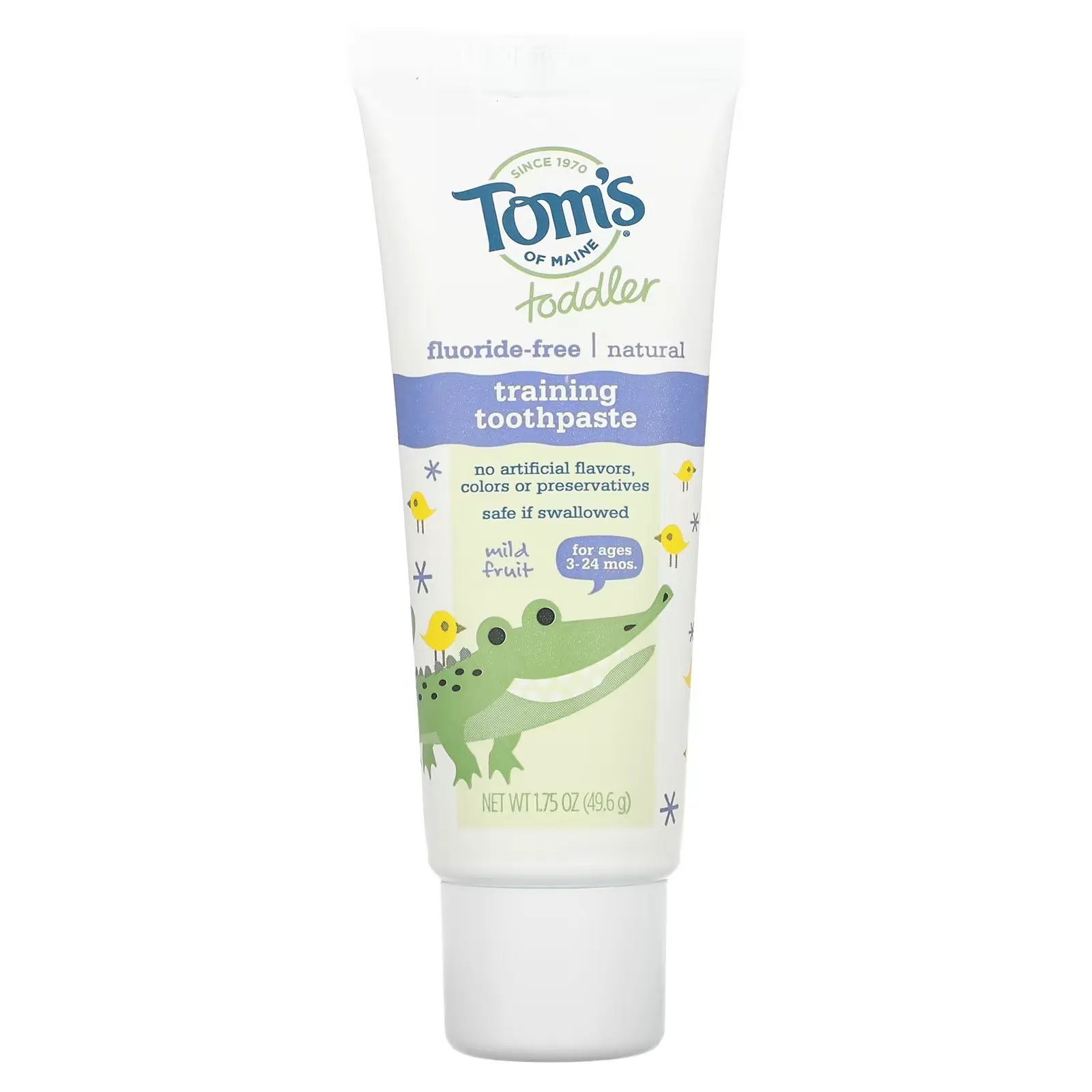 Toddler, Natural Training Toothpaste, Fluoride-Free, Ages 3-24 Months, Mild Fruit, 1.75 oz (49.6 g)